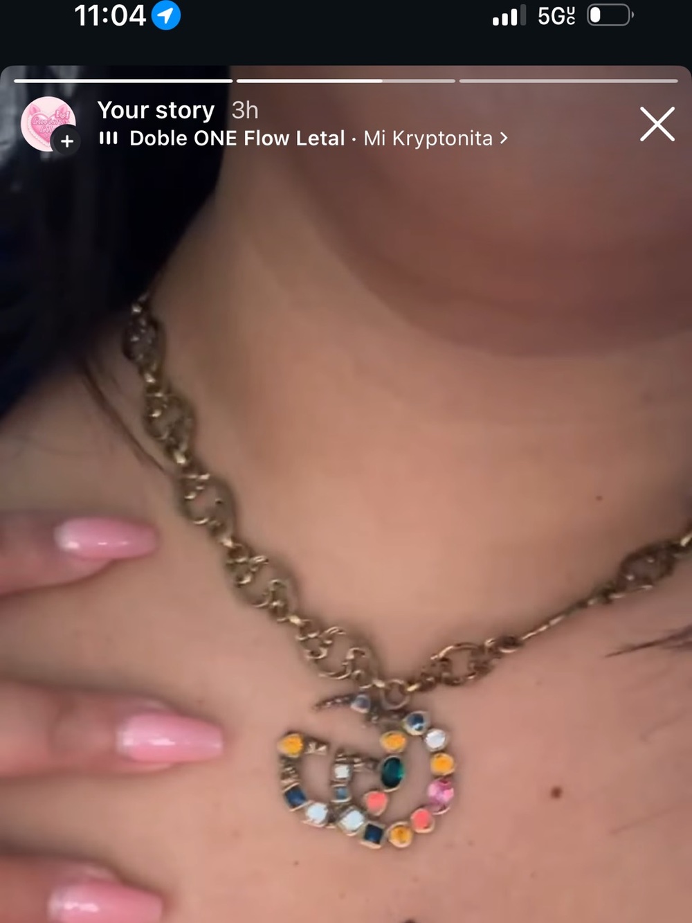 Gucci GG Necklace with colorful crystals - Picture 5 of 13